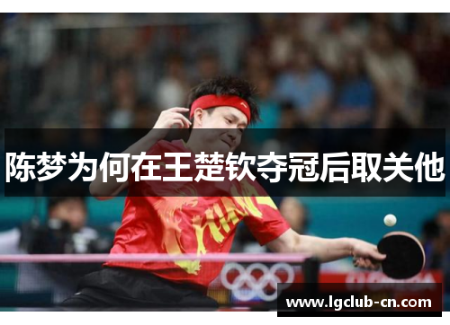 陈梦为何在王楚钦夺冠后取关他